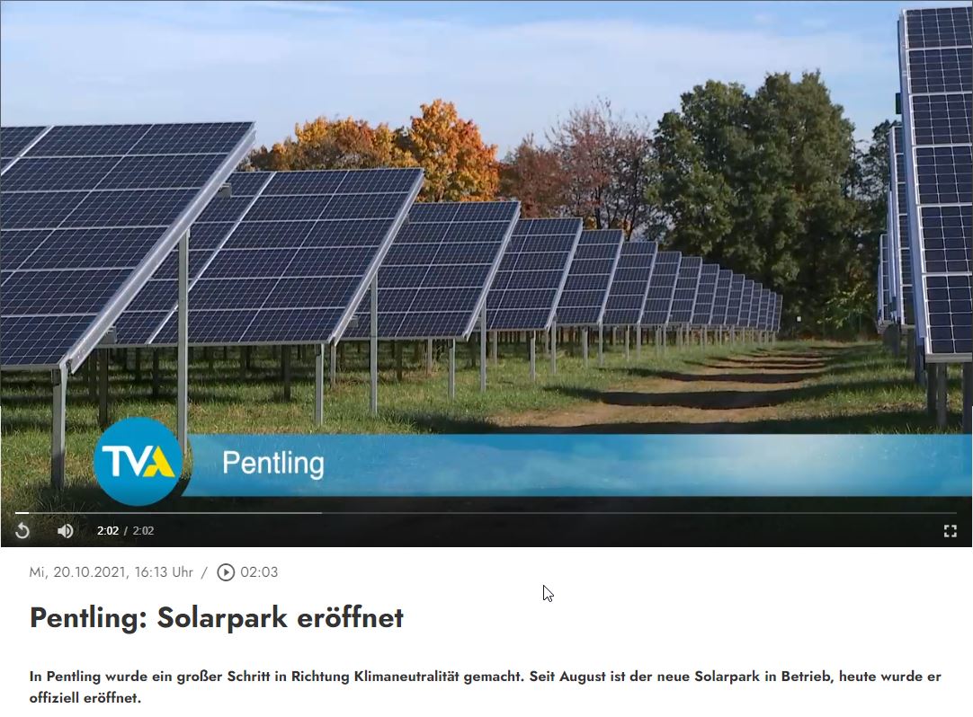 Pentling Solarpark eröffnet